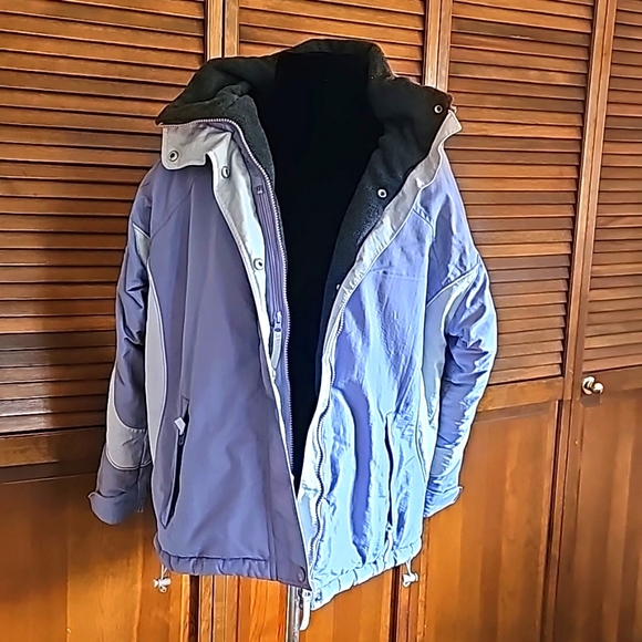 Vintage Alaska Frontier winter snow ski jacket removable hood zipper nylon coat - Picture 4 of 13
